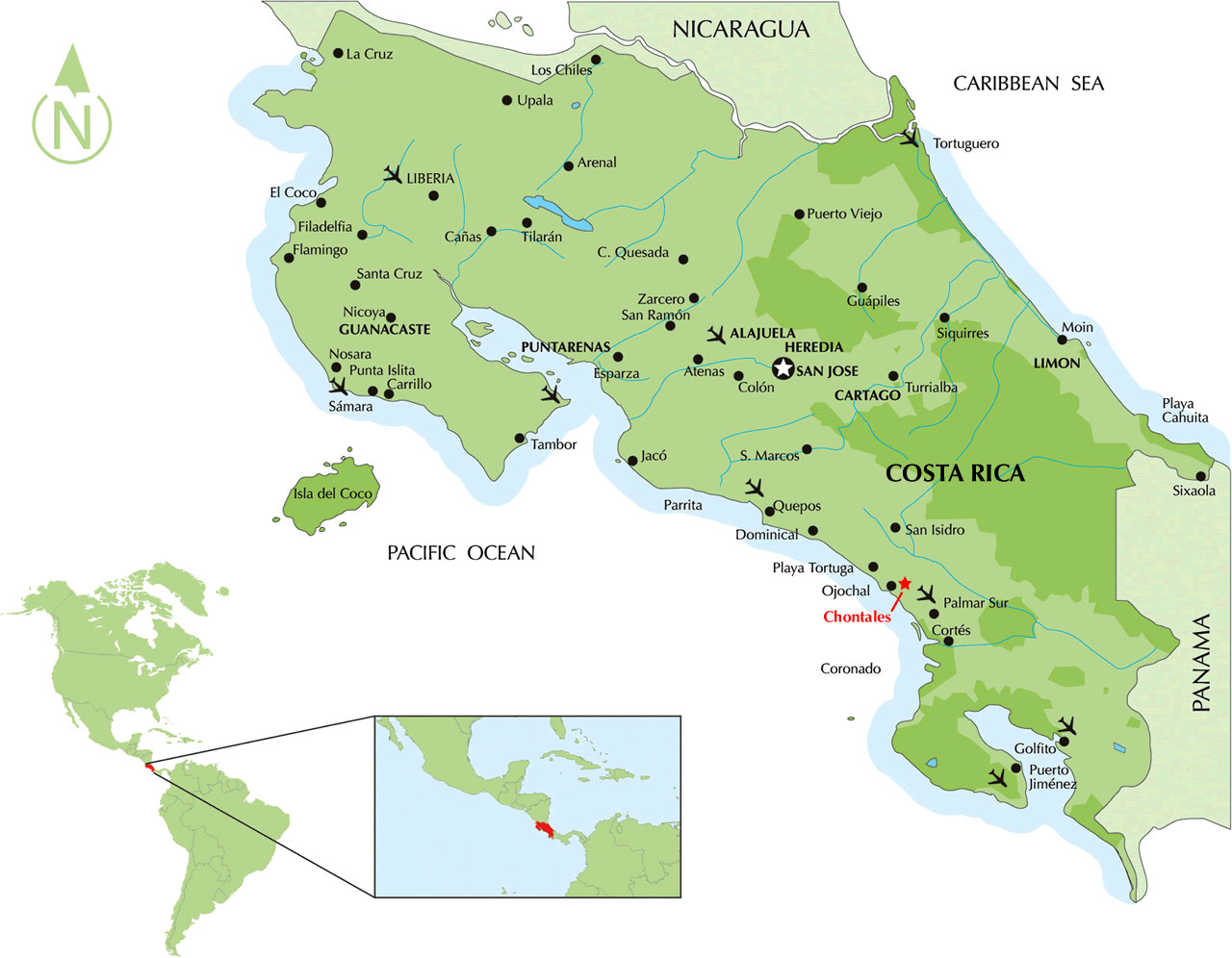 Map of Costa Rica